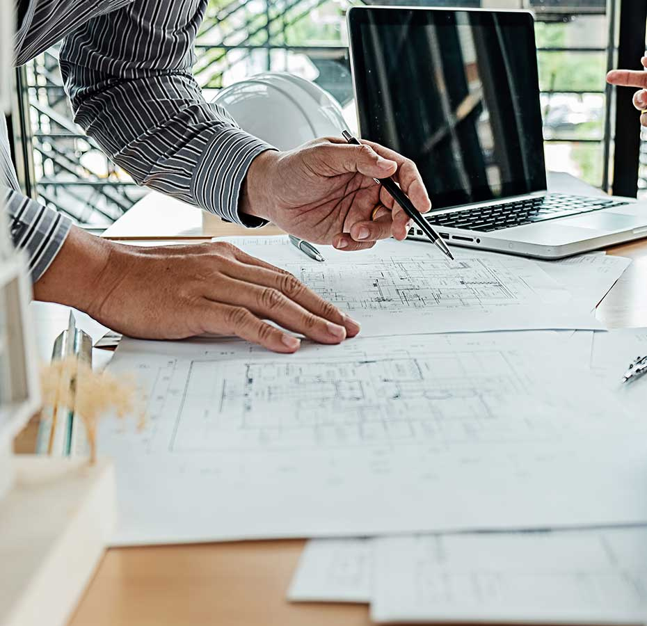 Práca projektanta nad výkresmi